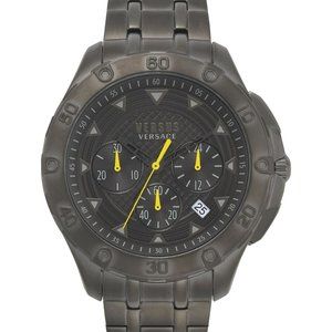 Versace Men's 46mm Gunmetal Watch